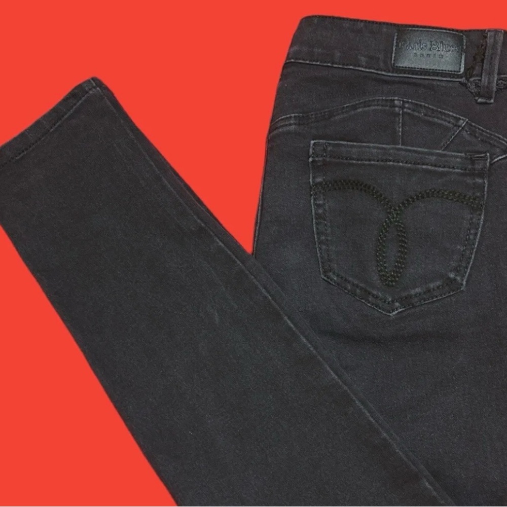 Paris Blues Skinny Stretch Denim Black Jeans Juniors Size 5